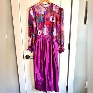 RARE Vintage The Gilberts for Tally New York Dress 2 4 Romantic Grandmacore Glam
